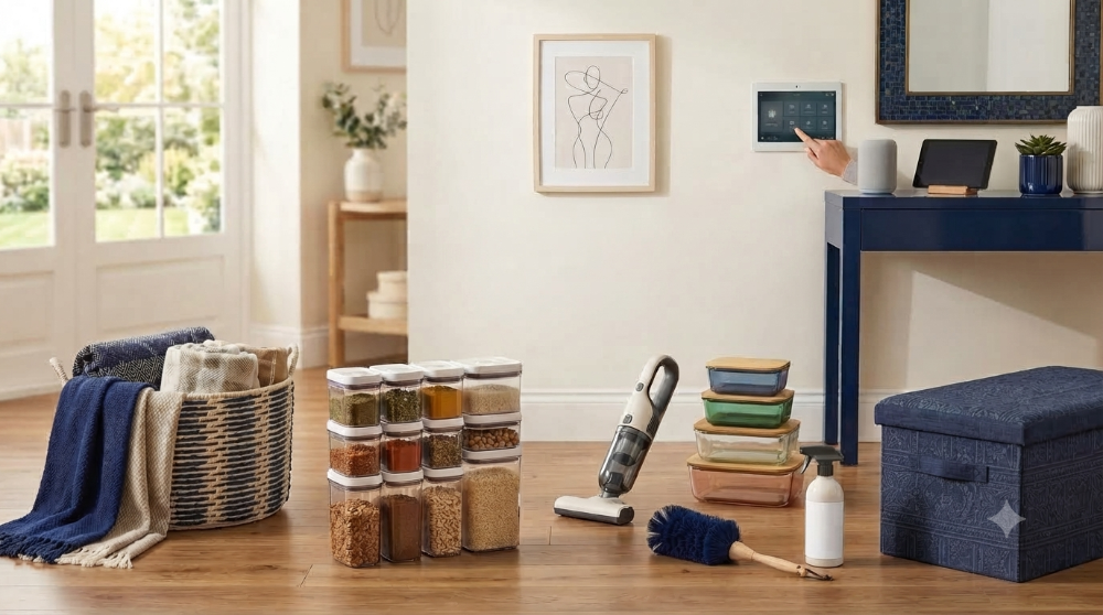 Household cleaning products and tools for everyday cleaning