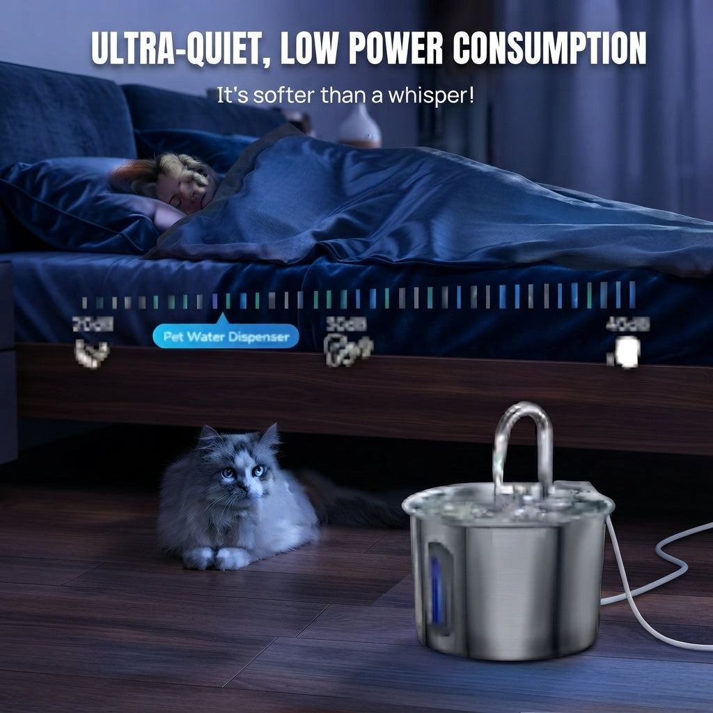 Cat Water Fountain with LED
