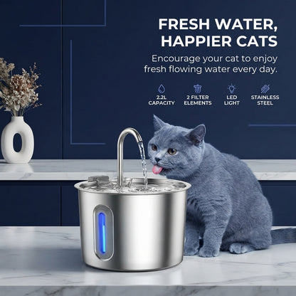 Cat Water Fountain with LED